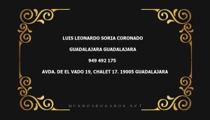 abogado Luis Leonardo Soria Coronado en la localidad de Guadalajara