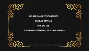 abogado Luis M. Ramirez Rodriguez en la localidad de Sevilla