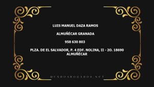 abogado Luis Manuel Daza Ramos en la localidad de Almuñécar