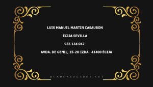 abogado Luis Manuel Martin Casaubon en la localidad de Écija