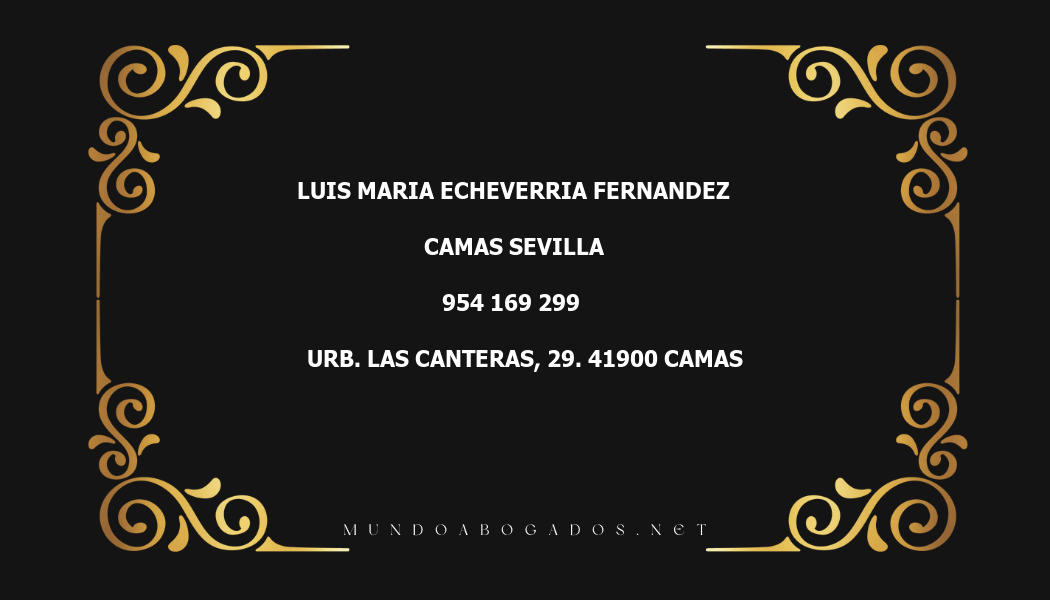 abogado Luis Maria Echeverria Fernandez en la localidad de Camas