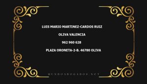 abogado Luis Mario Martinez-Cardos Ruiz en la localidad de Oliva