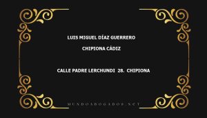 abogado Luis Miguel Díaz Guerrero en la localidad de Chipiona