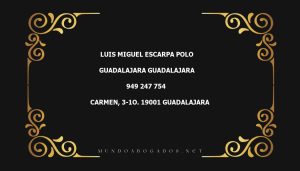 abogado Luis Miguel Escarpa Polo en la localidad de Guadalajara