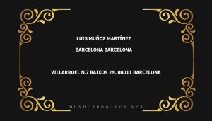 abogado Luis Muñoz Martínez en la localidad de Barcelona