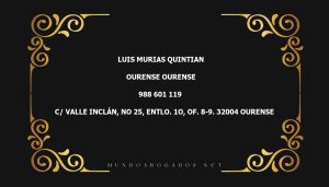 abogado Luis Murias Quintian en la localidad de Ourense