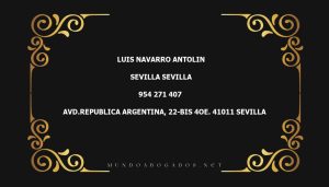 abogado Luis Navarro Antolin en la localidad de Sevilla