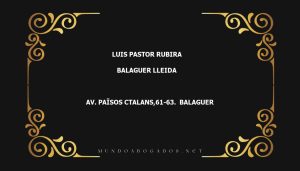 abogado Luis Pastor Rubira en la localidad de Balaguer