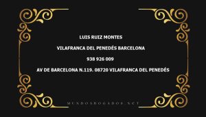 abogado Luis Ruiz Montes en la localidad de Vilafranca del Penedés