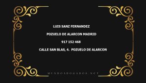 abogado Luis Sanz Fernandez en la localidad de Pozuelo de Alarcon