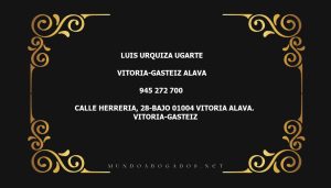 abogado Luis Urquiza Ugarte en la localidad de Vitoria-Gasteiz