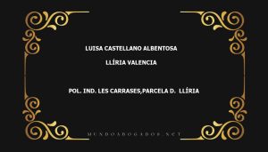 abogado Luisa Castellano Albentosa en la localidad de Llíria