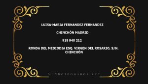 abogado Luisa-Maria Fernandez Fernandez en la localidad de Chinchón