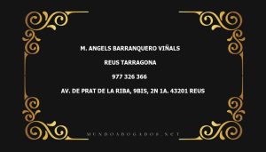 abogado M. Angels Barranquero Viñals en la localidad de Reus