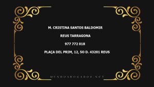 abogado M. Cristina Santos Baldomir en la localidad de Reus