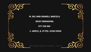 abogado M. Del Mar Granell Barcelo en la localidad de Reus