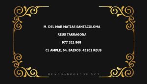 abogado M. Del Mar Matias Santacoloma en la localidad de Reus