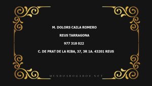 abogado M. Dolors Caila Romero en la localidad de Reus