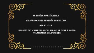 abogado M. Lluïsa Martí Abella en la localidad de Vilafranca del Penedés