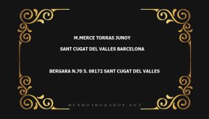 abogado M.Merce Torras Junoy en la localidad de Sant Cugat del Valles