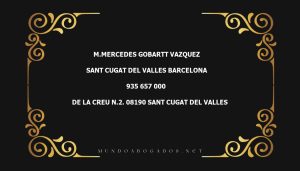 abogado M.Mercedes Gobartt Vazquez en la localidad de Sant Cugat del Valles