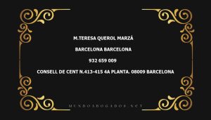 abogado M.Teresa Querol Marzá en la localidad de Barcelona