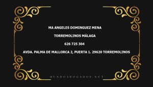 abogado Ma Angeles Dominguez Mena en la localidad de Torremolinos