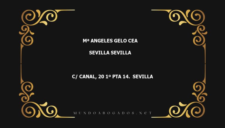 abogado Mª Angeles Gelo Cea en la localidad de Sevilla