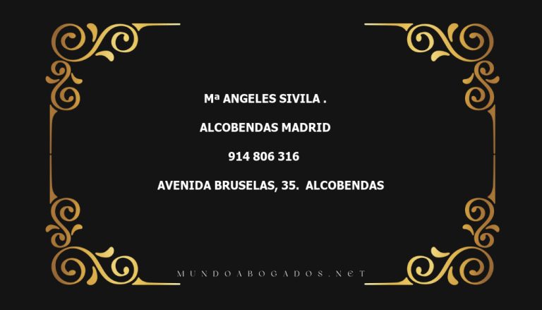 abogado Mª Angeles Sivila . en la localidad de Alcobendas