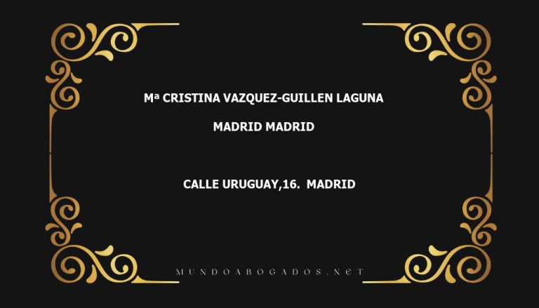 abogado Mª Cristina Vazquez-Guillen Laguna en la localidad de Madrid