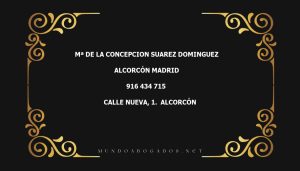 abogado Mª De La Concepcion Suarez Dominguez en la localidad de Alcorcón