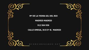 abogado Mª De La Yedra Gil Del Rio en la localidad de Madrid