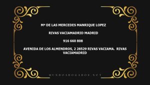 abogado Mª De Las Mercedes Manrique Lopez en la localidad de Rivas Vaciamadrid