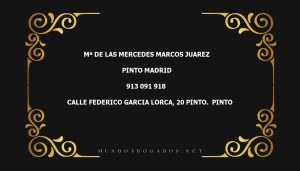 abogado Mª De Las Mercedes Marcos Juarez en la localidad de Pinto