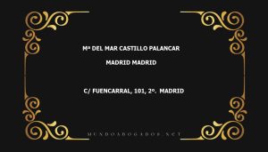 abogado Mª Del Mar Castillo Palancar en la localidad de Madrid