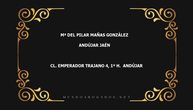 abogado Mª Del Pilar Mañas González en la localidad de Andújar