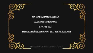 abogado Ma Isabel Ramon Abella en la localidad de Alcanar