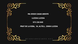 abogado Ma Jesus Casas Areste en la localidad de Lleida