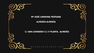 abogado Mª José Carmona Tripiana en la localidad de Almería