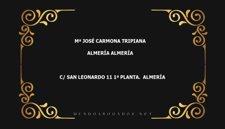 abogado Mª José Carmona Tripiana en la localidad de Almería