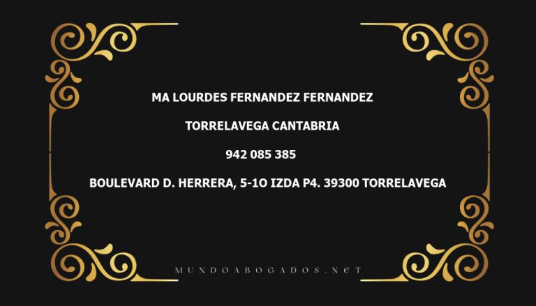 abogado Ma Lourdes Fernandez Fernandez en la localidad de Torrelavega