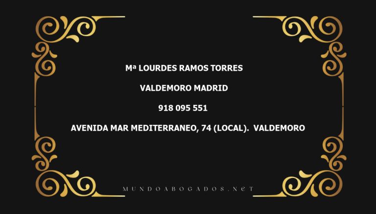 abogado Mª Lourdes Ramos Torres en la localidad de Valdemoro