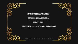 abogado Mª Montserrat Martín en la localidad de Barcelona