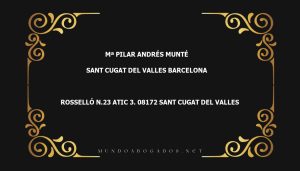 abogado Mª Pilar Andrés Munté en la localidad de Sant Cugat del Valles