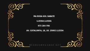 abogado Ma Rosa Gol Sabate en la localidad de Lleida