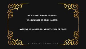 abogado Mª Rosario Pulgar Iglesias en la localidad de Villaviciosa de Odon