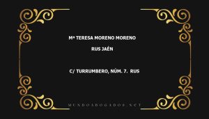 abogado Mª Teresa Moreno Moreno en la localidad de Rus