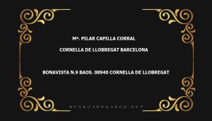 abogado Mª. Pilar Capilla Corral en la localidad de Cornella de Llobregat