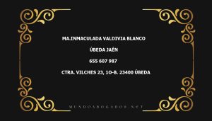 abogado Ma.Inmaculada Valdivia Blanco en la localidad de Úbeda