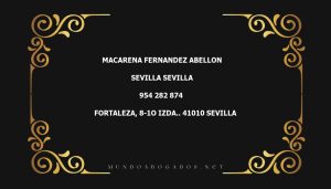 abogado Macarena Fernandez Abellon en la localidad de Sevilla